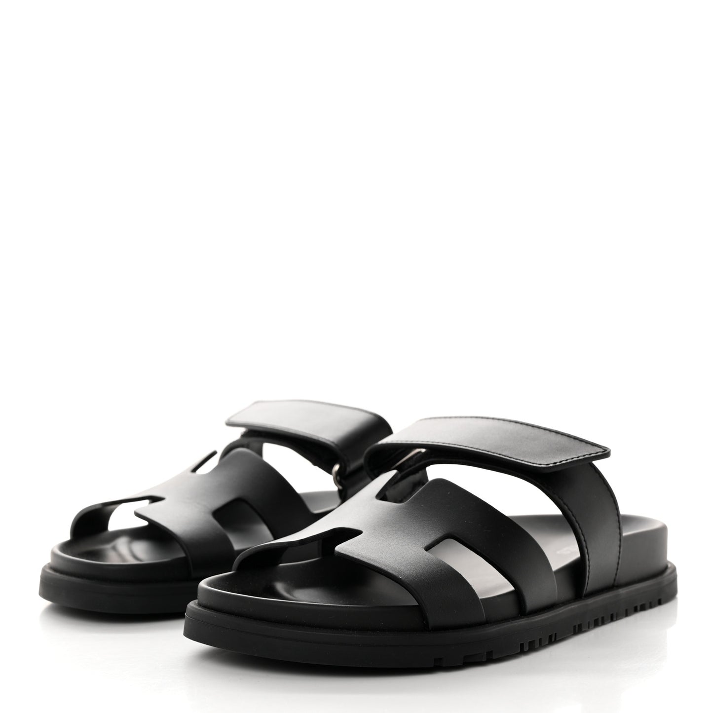 Calfskin Womens Chypre Sandals 35.5 Black