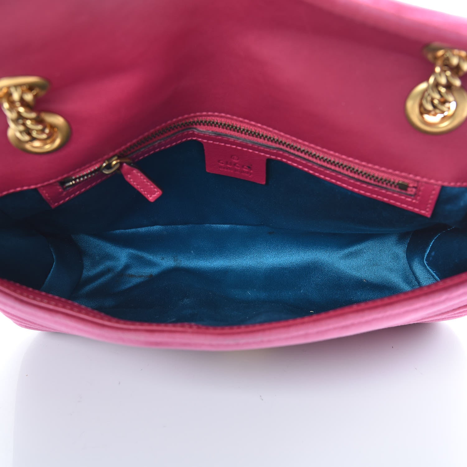 Gucci Velvet Matelasse Small GG Marmont Shoulder Bag Light Raspberry Rose 7 of 11