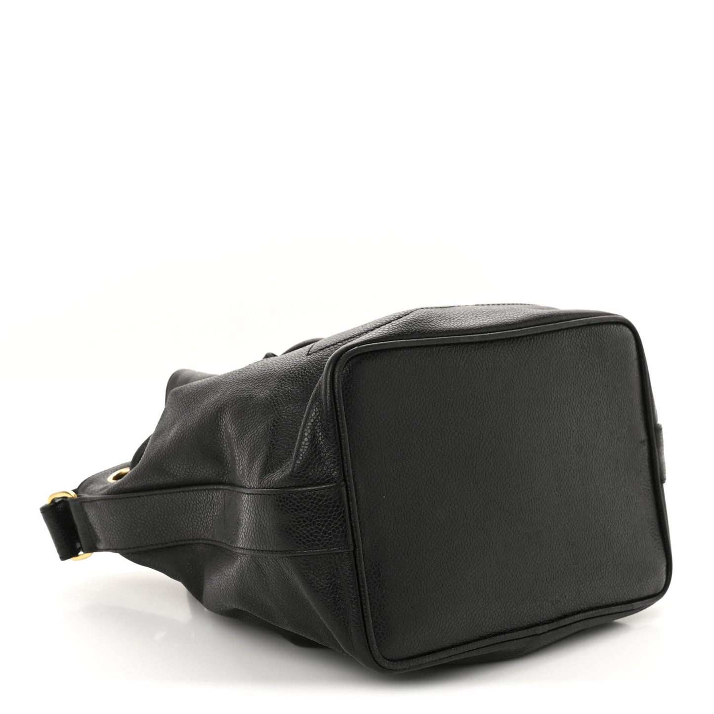 Caviar CC Chain Mini Drawstring Bag Black