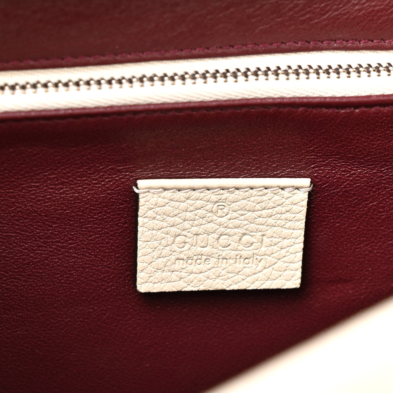 Gucci Grainy Calfskin Small Zumi Top Handle Bag Mystic White 7 of 13