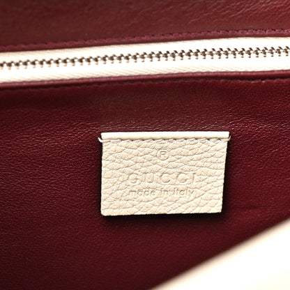 Gucci Grainy Calfskin Small Zumi Top Handle Bag Mystic White 7 of 13