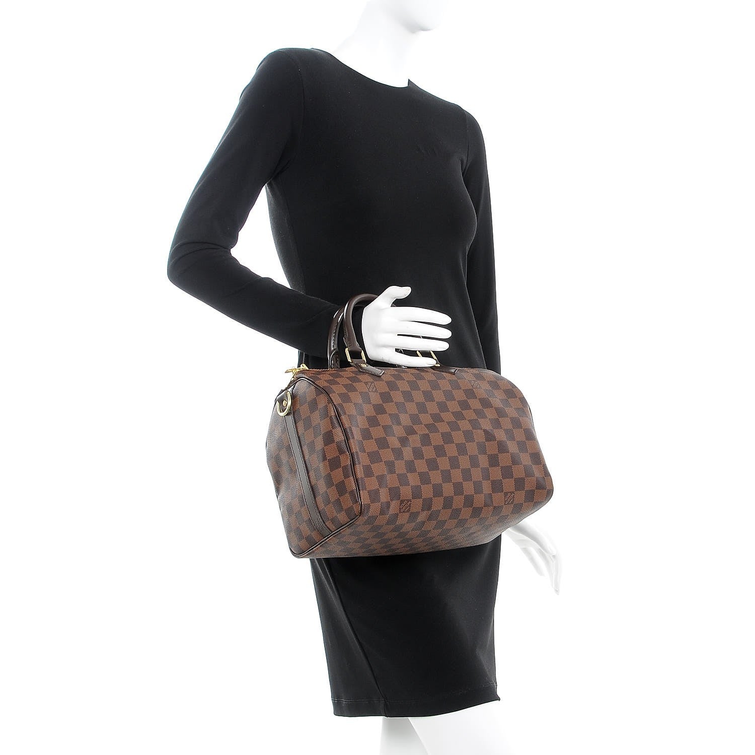 Louis Vuitton Damier Ebene Speedy Bandouliere 30 2 of 9