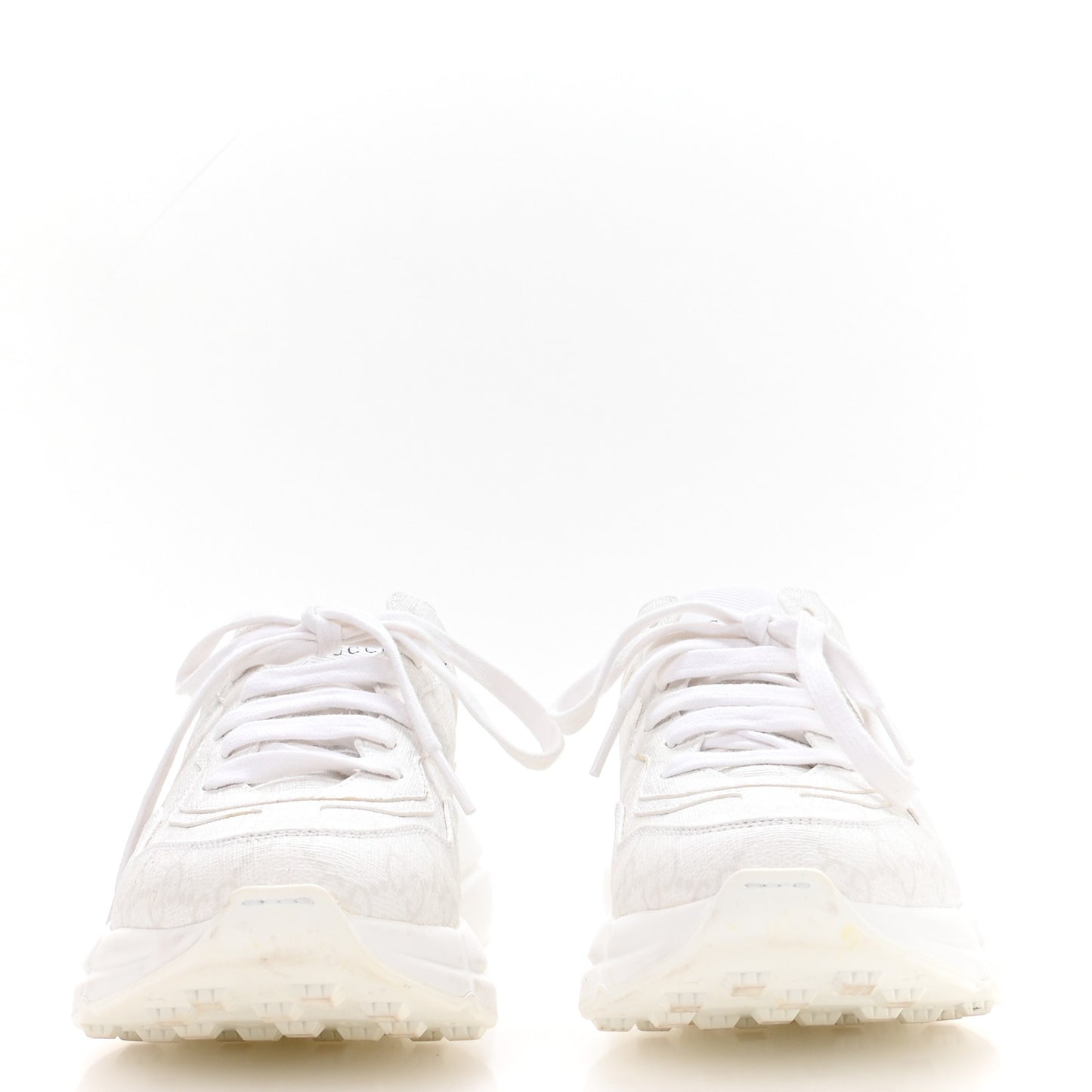 GG Supreme Monogram Womens Rhyton Sneakers 35.5 White