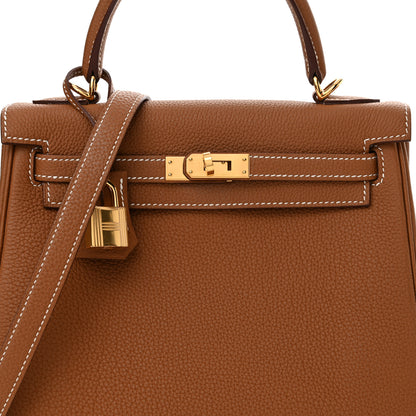 Hermes Togo Kelly Retourne 25 Gold 8 of 12