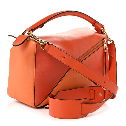 Loewe Calfskin Medium Puzzle Bag Orange Multi 3 of 11