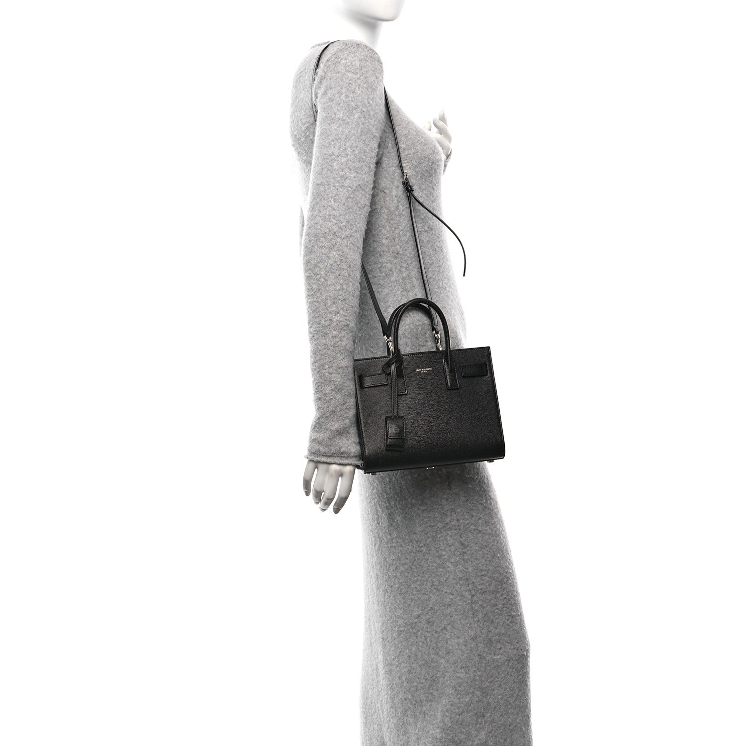 Saint Laurent Grain de Poudre Nano Sac De Jour Black 2 of 12