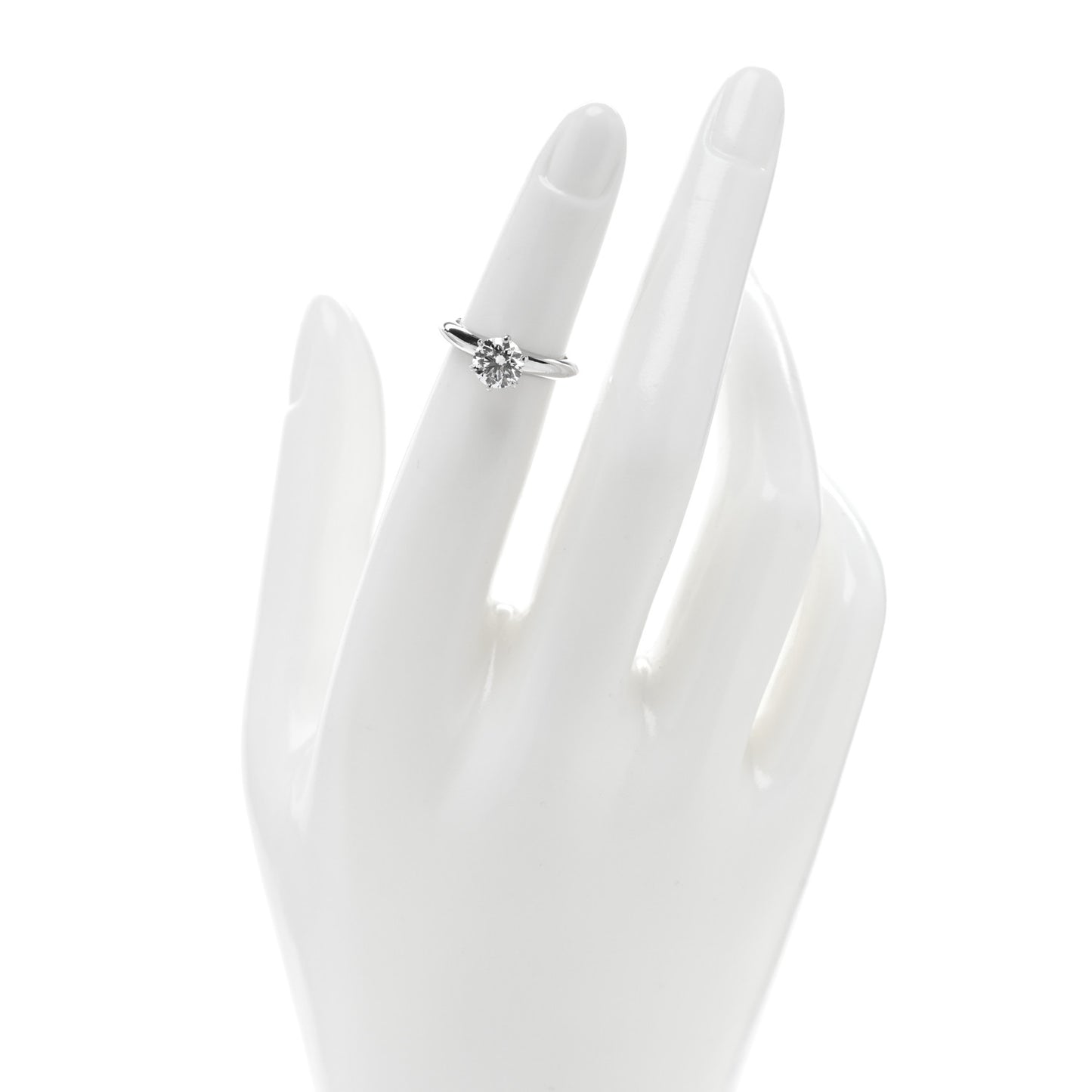 Platinum Diamond .98ct Solitaire Engagement Ring 45 3.25