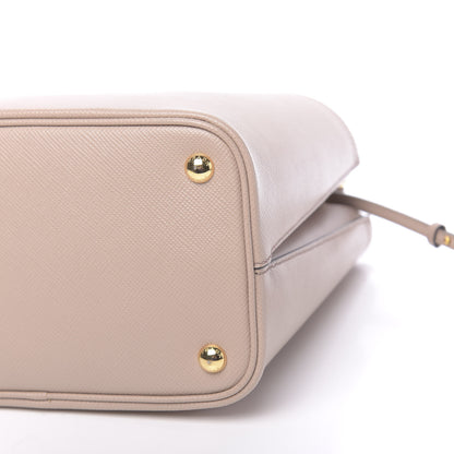 Prada Saffiano Cuir Medium Panier Bucket Bag Cipria Black 8 of 9