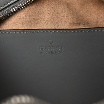 Gucci Calfskin Matelasse Aria Small GG Marmont Chain Shoulder Bag Deep Grey 6 of 11