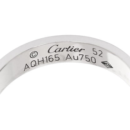 Cartier 18K White Gold 3.5mm LOVE Wedding Band Ring 52 6 4 of 4