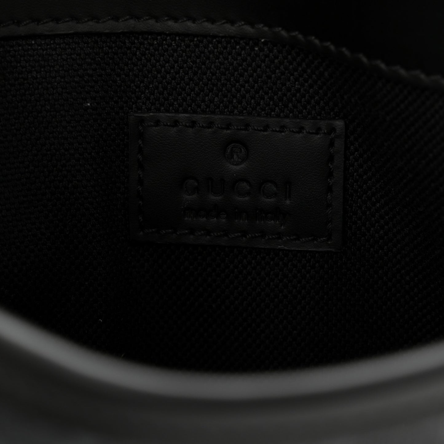 GG Supreme Monogram Web Slim Belt Bag Black Grey