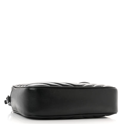 Saint Laurent Calfskin Matelasse Monogram Monochrome Lou Camera Bag Black 4 of 15
