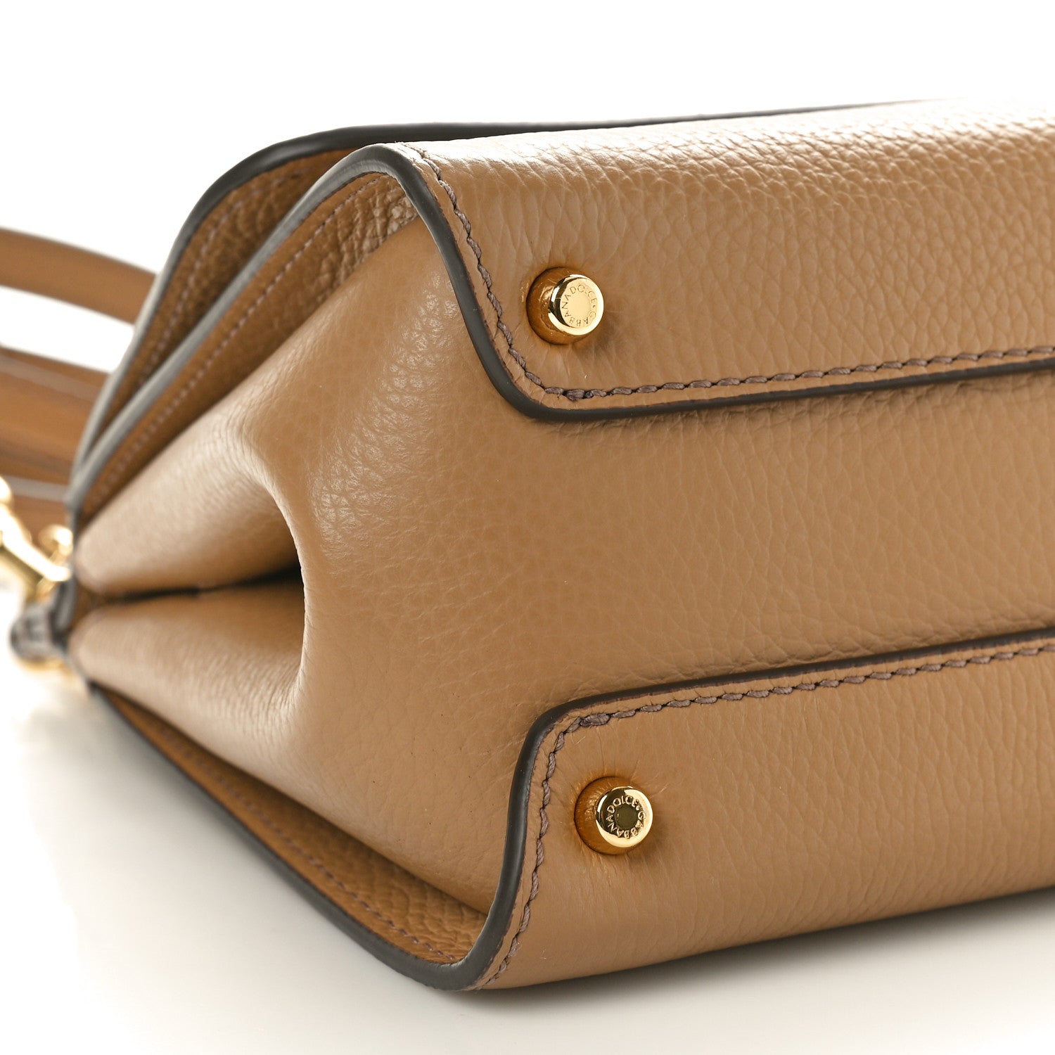 Dolce & Gabbana Calfskin Small Sicily Soft Satchel Brown 8 of 9