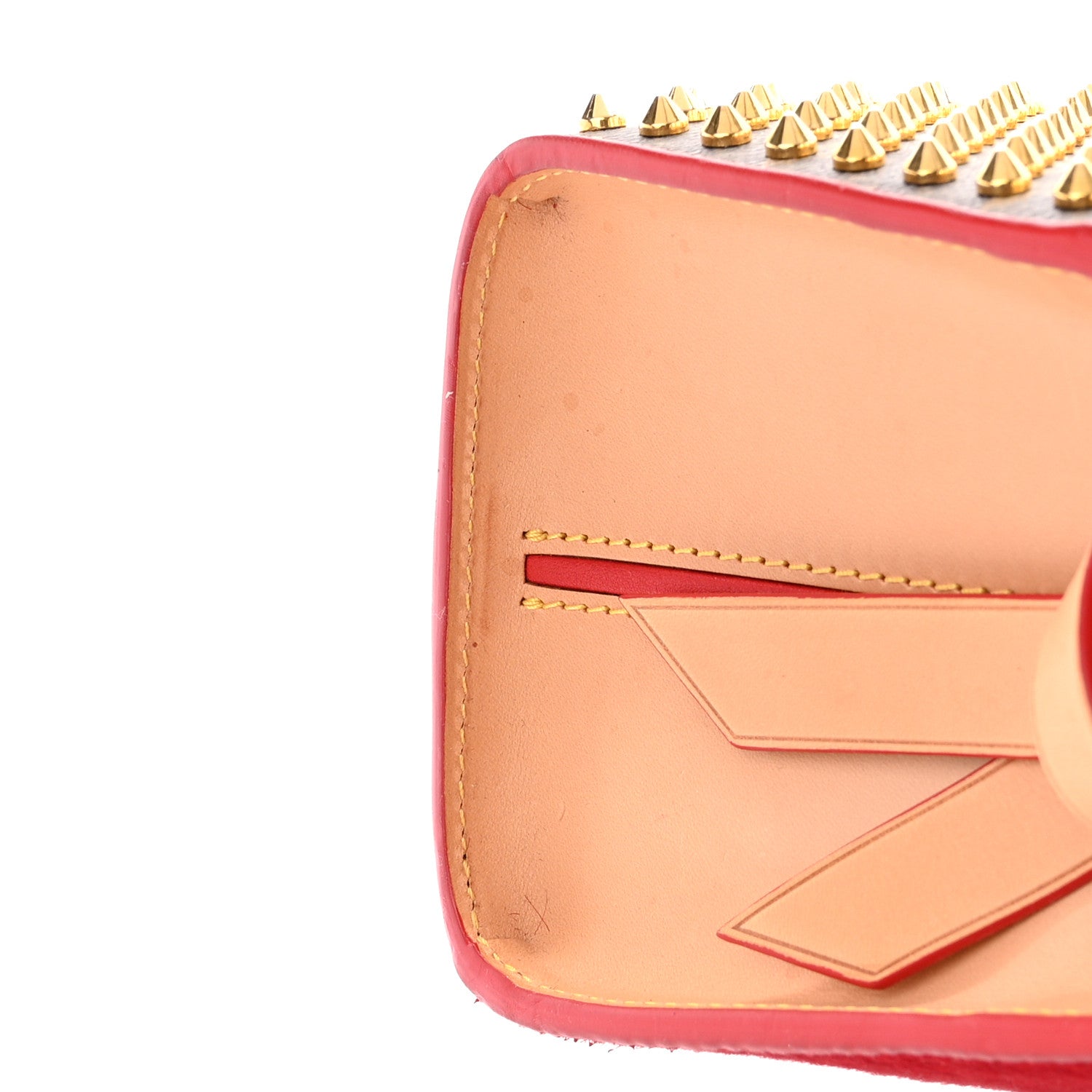 Louis Vuitton Monogram Calf Hair Spikes Iconoclasts Christian Louboutin Tote Red 13 of 14