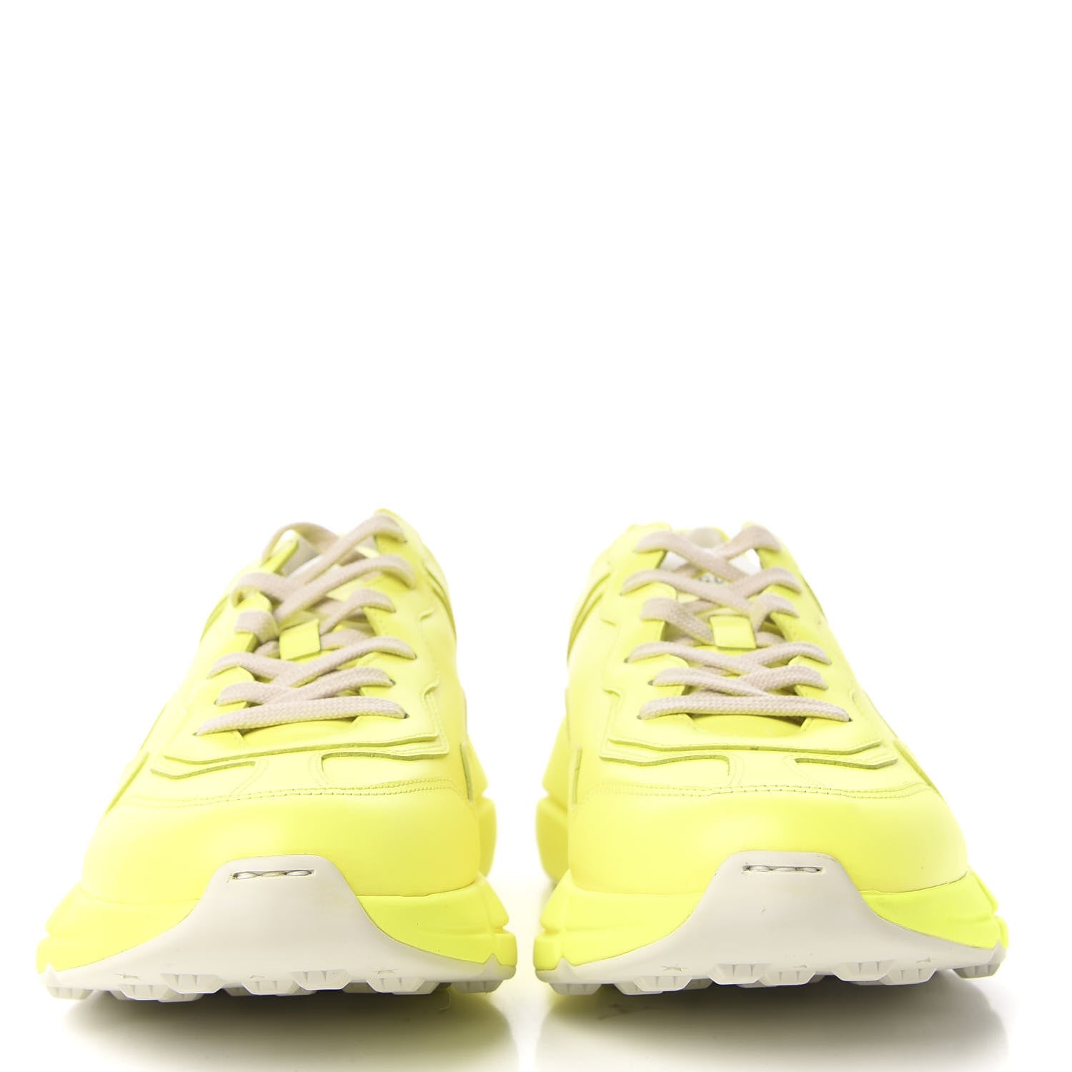 Gucci Calfskin Mens Rhyton Sneakers 9 Yellow Fluo 2 of 11
