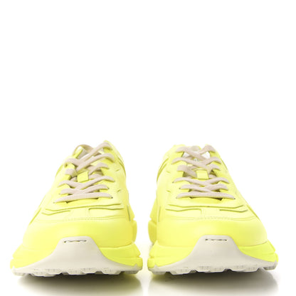 Gucci Calfskin Mens Rhyton Sneakers 9 Yellow Fluo 2 of 11