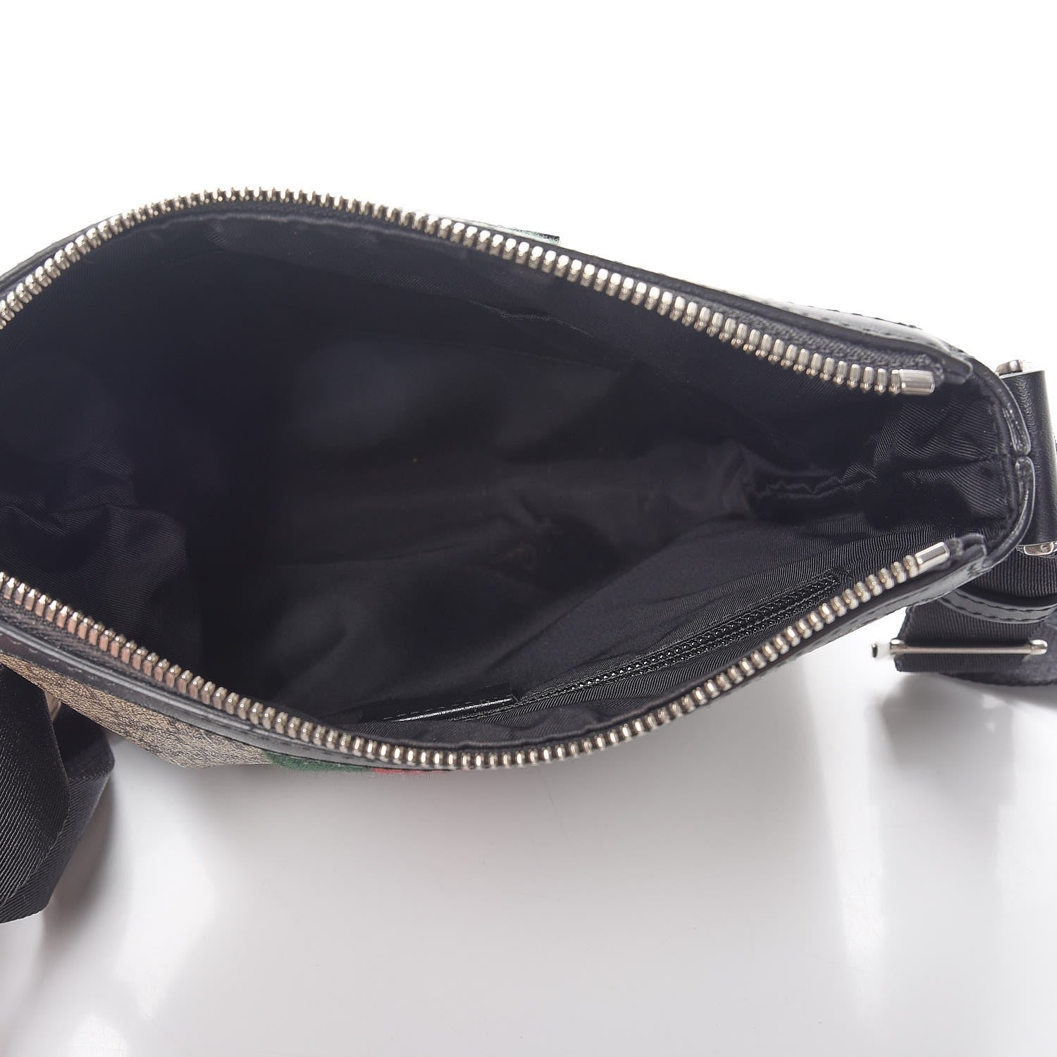 Gucci GG Supreme Monogram Web Messenger Bag Black 5 of 7