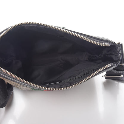 Gucci GG Supreme Monogram Web Messenger Bag Black 5 of 7