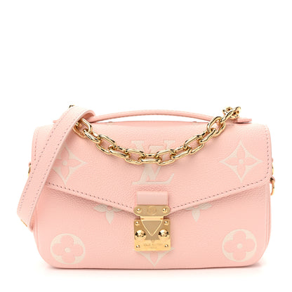 Louis Vuitton Empreinte Monogram Giant Pochette Metis East West Pink Beige 1 of 9