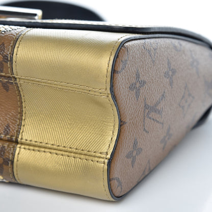 Louis Vuitton Calfskin Reverse Monogram Studded Twist Shoulder Bag MM Black Gold 13 of 13