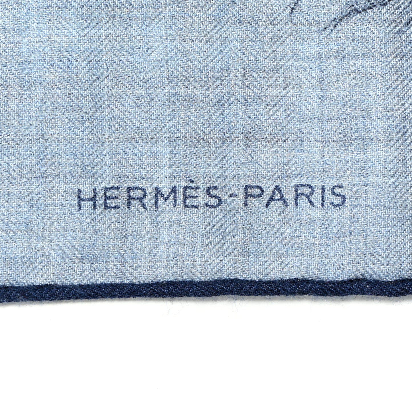 Cashmere Silk Les Ailes De Pegase Scarf 100 Bleu Chine Marine Vert