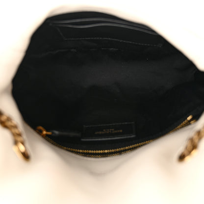 Saint Laurent Lambskin Quilted Toy Loulou Puffer Monogram Chain Satchel Crema Soft 5 of 11