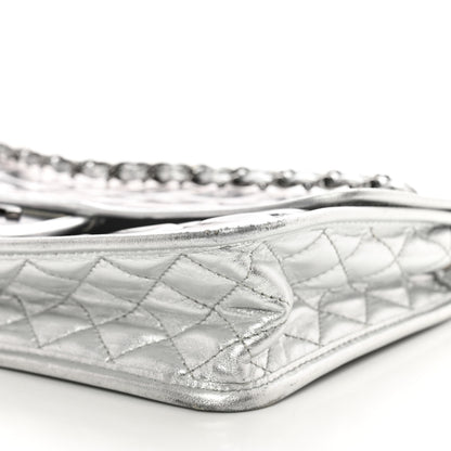 Chanel Vinyl Large Ice Cube Flap Silver 9 of 9