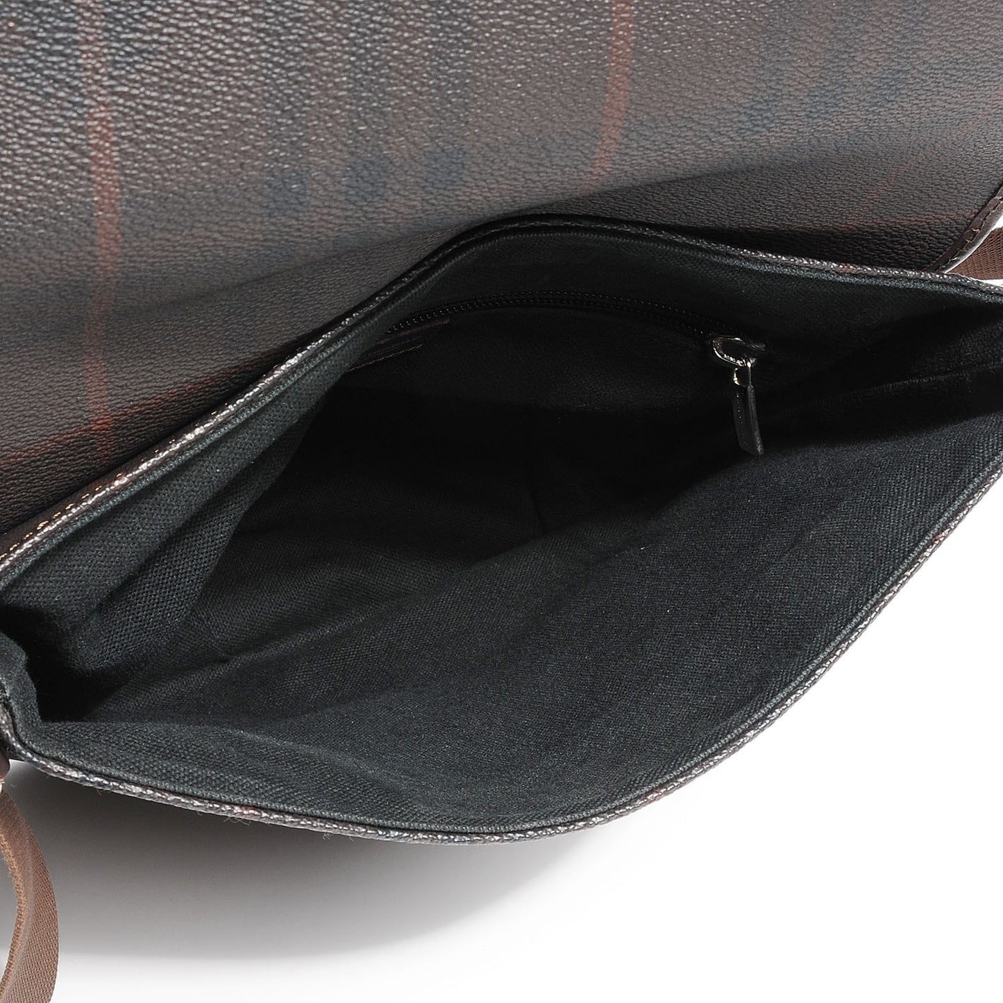 Check Messenger Bag Brown