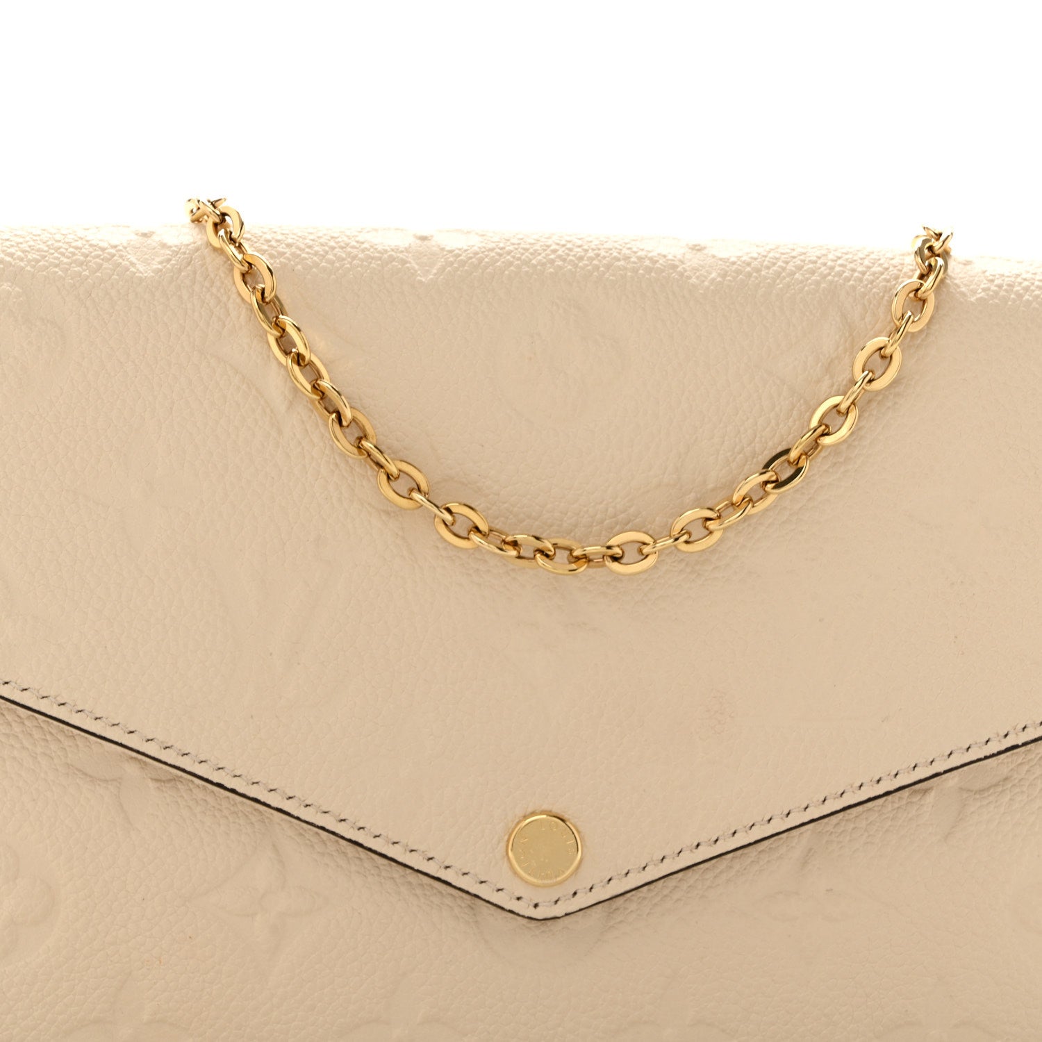Louis Vuitton Empreinte Pochette Felicie Chain Wallet Cream 8 of 11