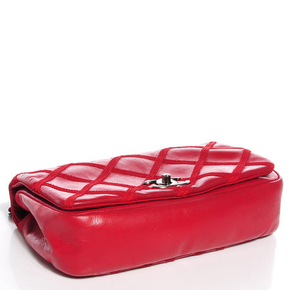 Chanel Iridescent Calfskin Diamond Embroidered Small Flap Red 5 of 10