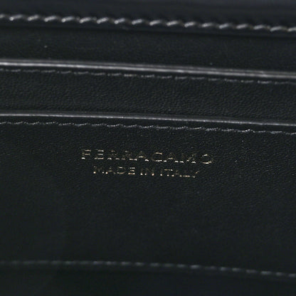 Salvatore Ferragamo Brushed Calfskin North South Wanda Top Handle Bag Black 6 of 9