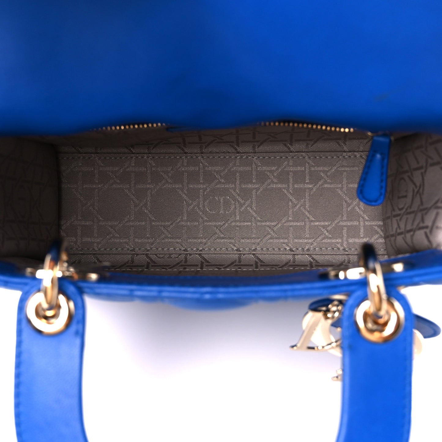 Lambskin Cannage Small Lucky Badges My Lady Dior Blue