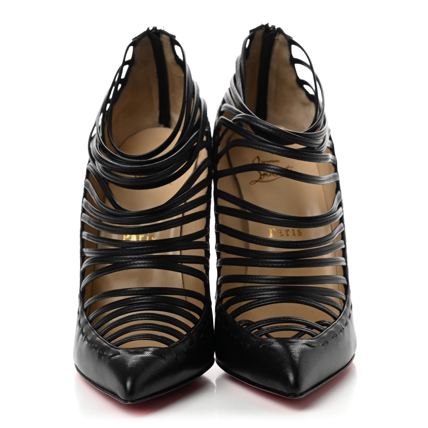 Christian Louboutin Kid Gortika 100 Strappy Pumps 40 Black 2 of 7