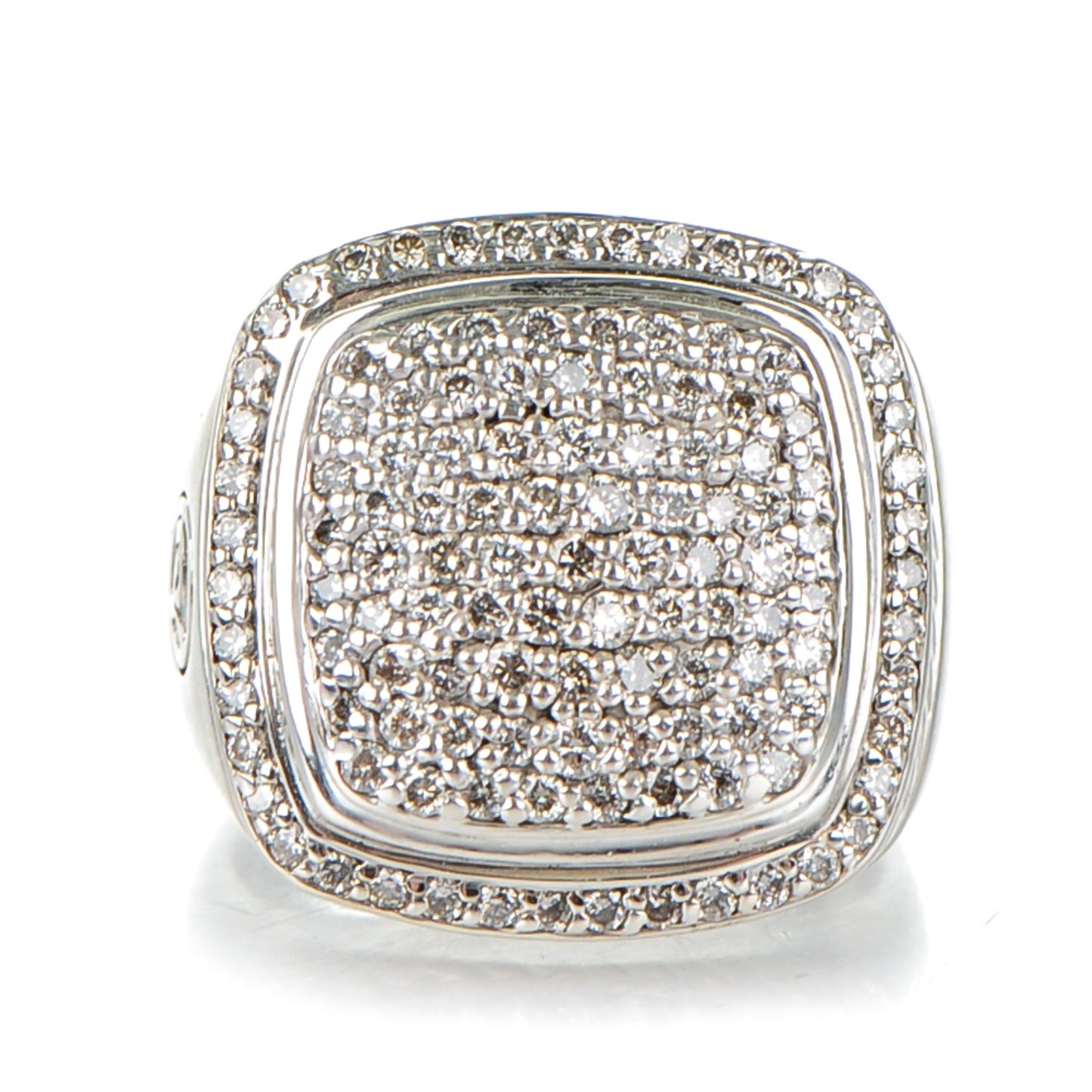 Sterling Silver Diamond 17mm Albion Pave Statement Ring 54 7