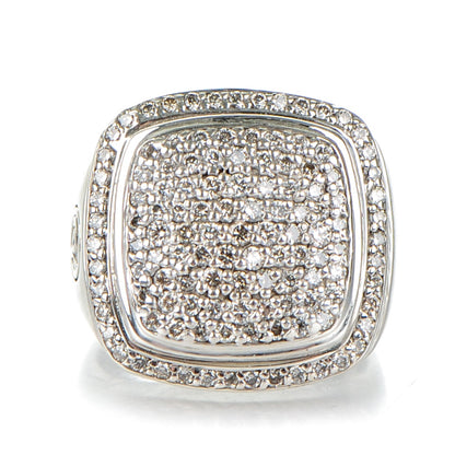 David Yurman Sterling Silver Diamond 17mm Albion Pave Statement Ring 54 7 1 of 4
