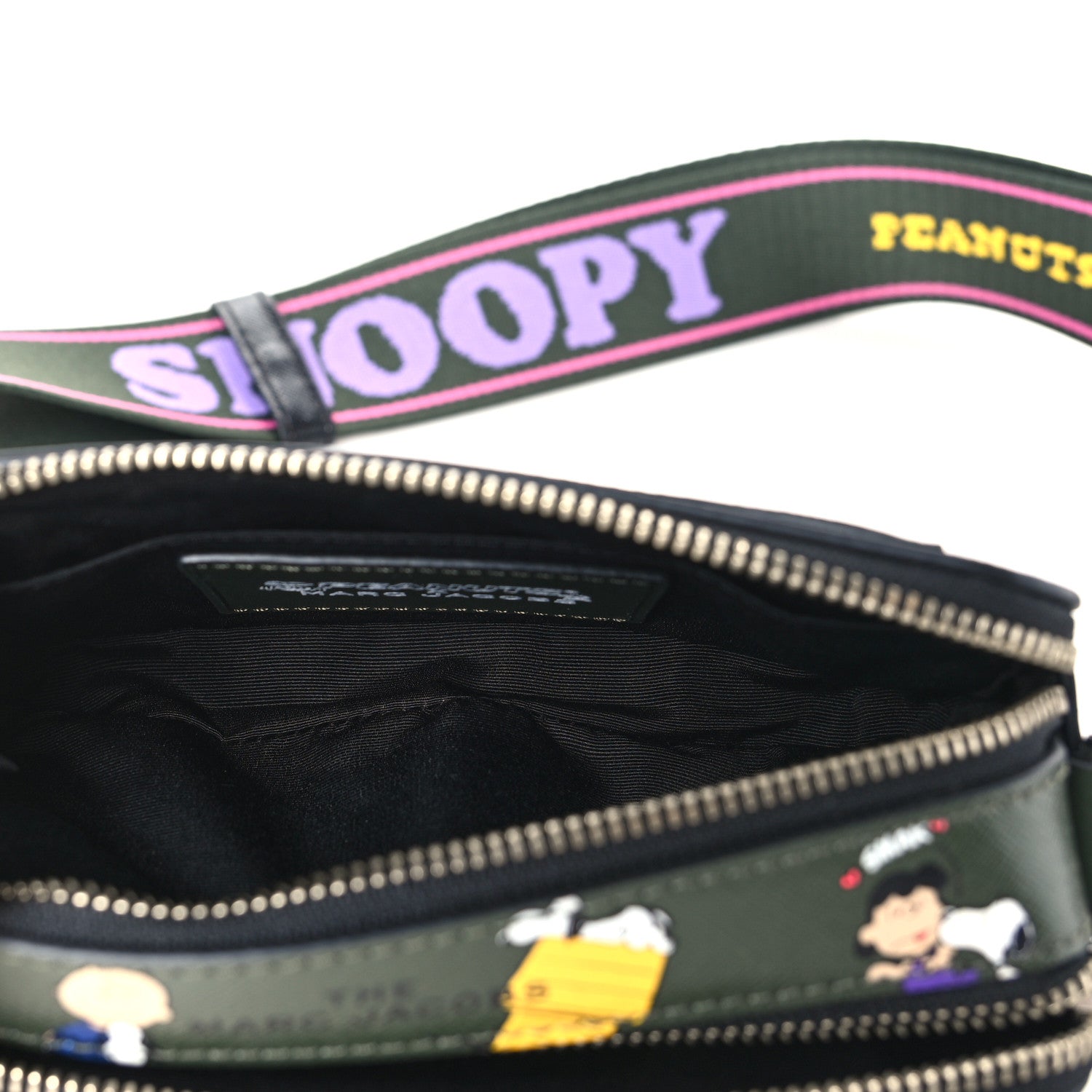 Marc Jacobs X Peanuts Saffiano Snoopy Snapshot Camera Bag Green Multicolor 6 of 9