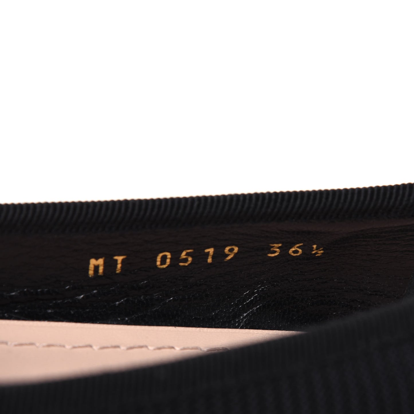 Fabric Ribbon Embroidered J'Adior Ballet Flats 36.5 Black