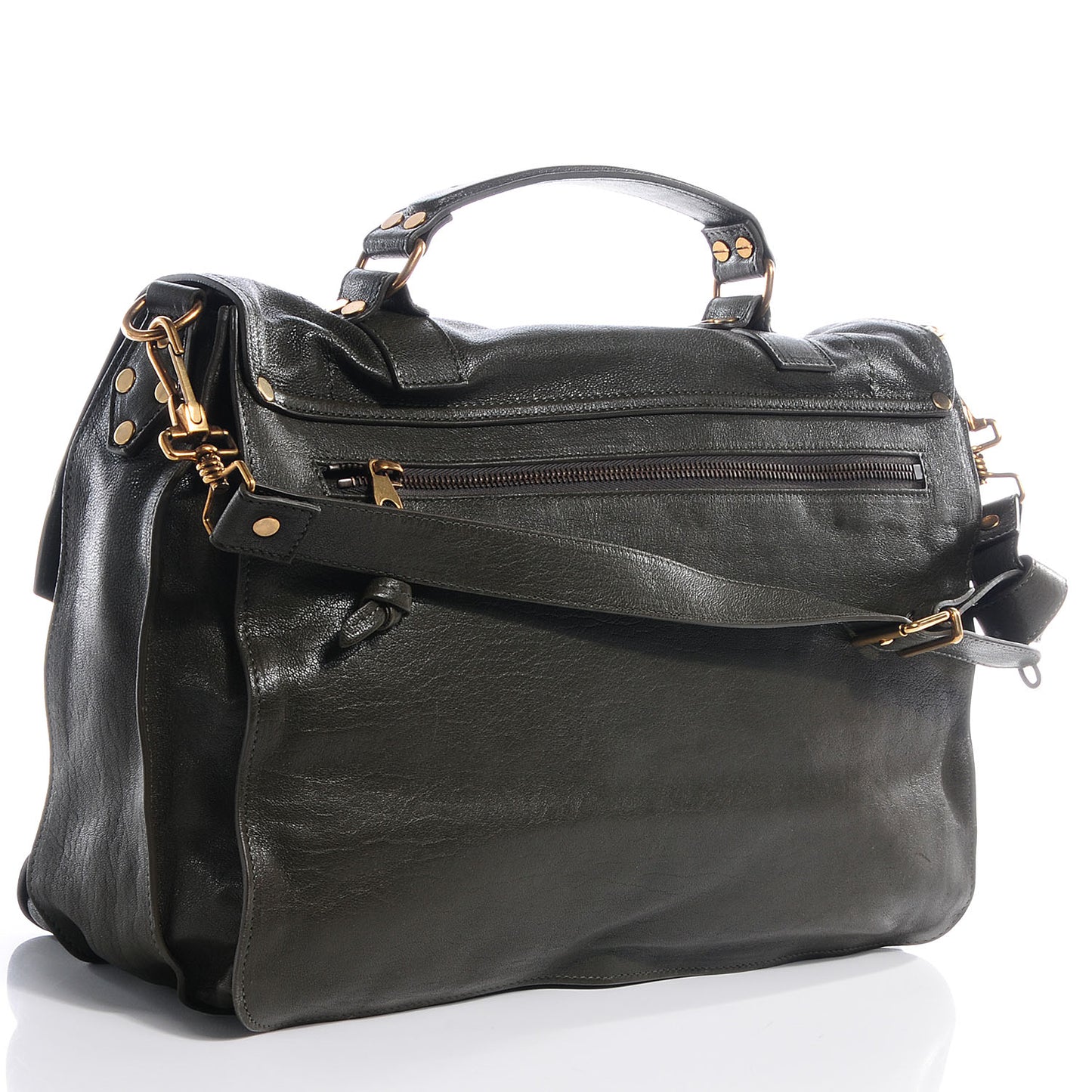 Lambskin PS1 Large Satchel Military