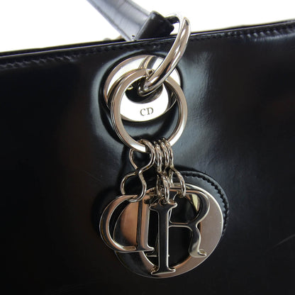 Christian Dior CHRISTIAN DIOR Patent Lady Dior Shoulder Bag Black 6 of 10