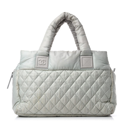 Chanel Nylon Quilted Large Coco Cocoon Reversible Tote Light Grey 1 of 10