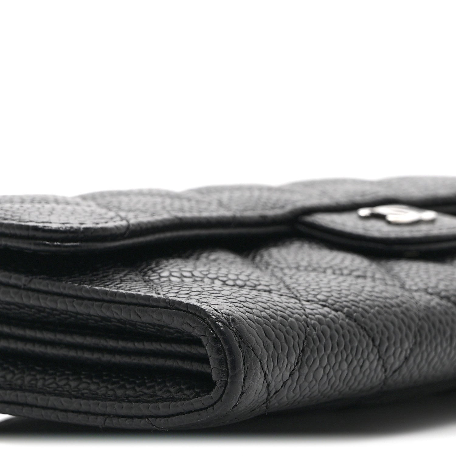 Chanel Caviar Quilted Large Gusset Flap Wallet Black 9 of 10