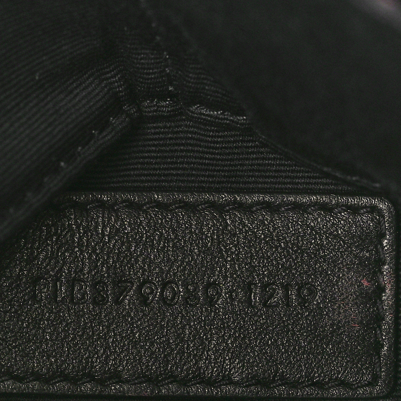 Calfskin Matelasse Chevron Monogram A5 Wristlet Black