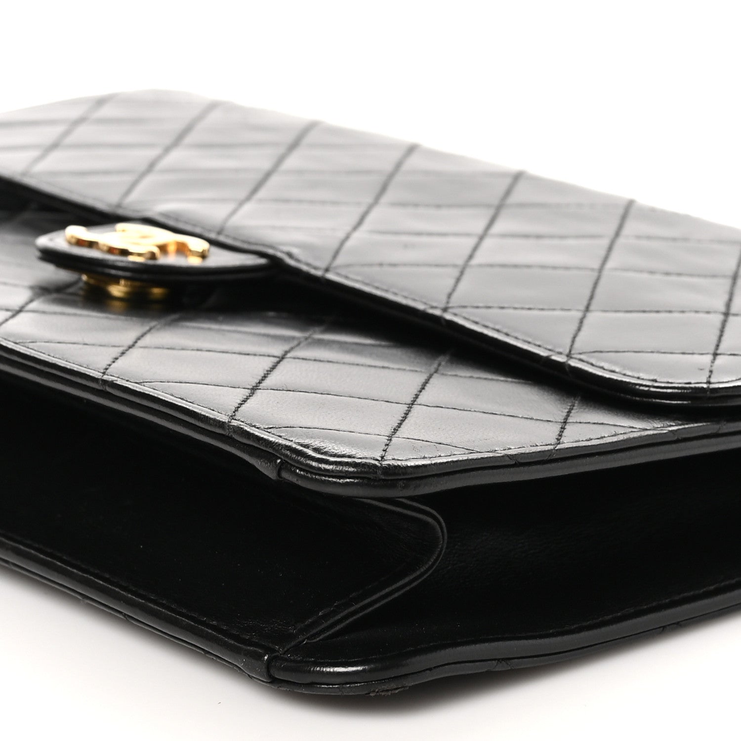 Chanel Lambskin Quilted Small Single Flap Black 11 of 13
