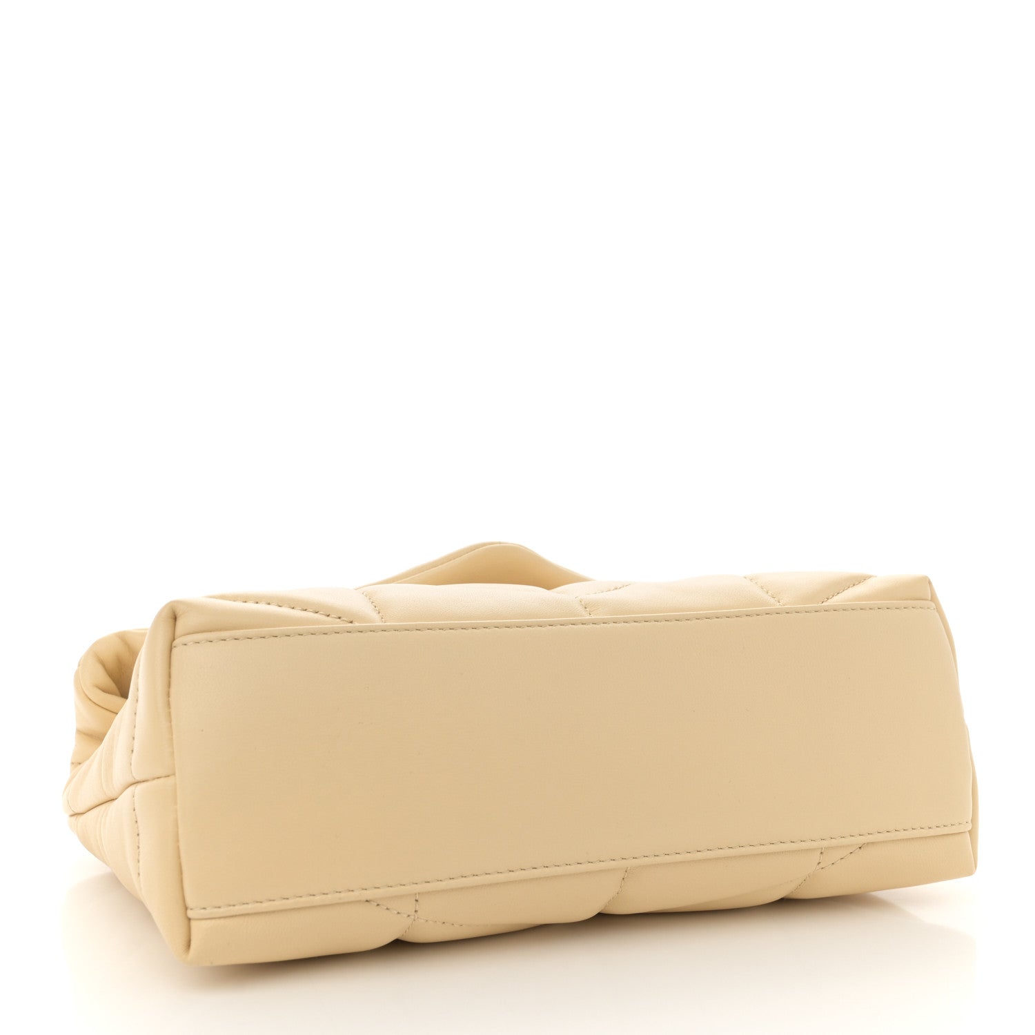 Saint Laurent Lambskin Quilted Toy Loulou Puffer Monogram Chain Satchel  Jaune Pale 4 of 11