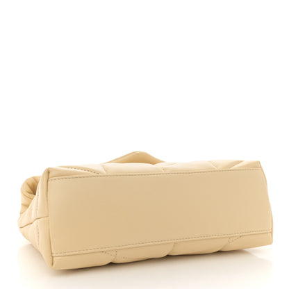 Saint Laurent Lambskin Quilted Toy Loulou Puffer Monogram Chain Satchel  Jaune Pale 4 of 11