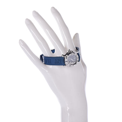 Chopard Stainless Steel Rubber Diamond 26mm Happy Sport Fish Quartz Watch Blue 2 of 8