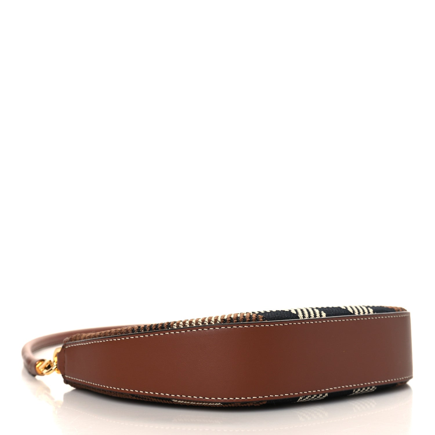 Burberry Canvas Calfskin Check Knitted Small Olympia Birch Brown 4 of 8