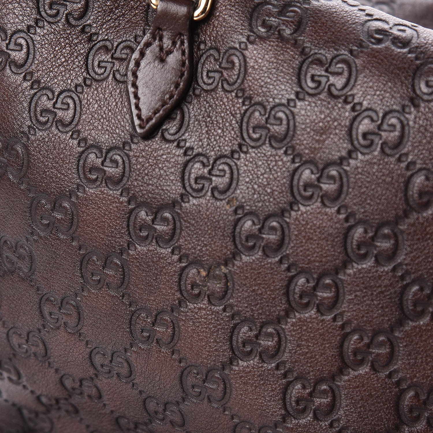 Gucci Guccissima Large Bree Foldover Tote Chocolate 17 of 17
