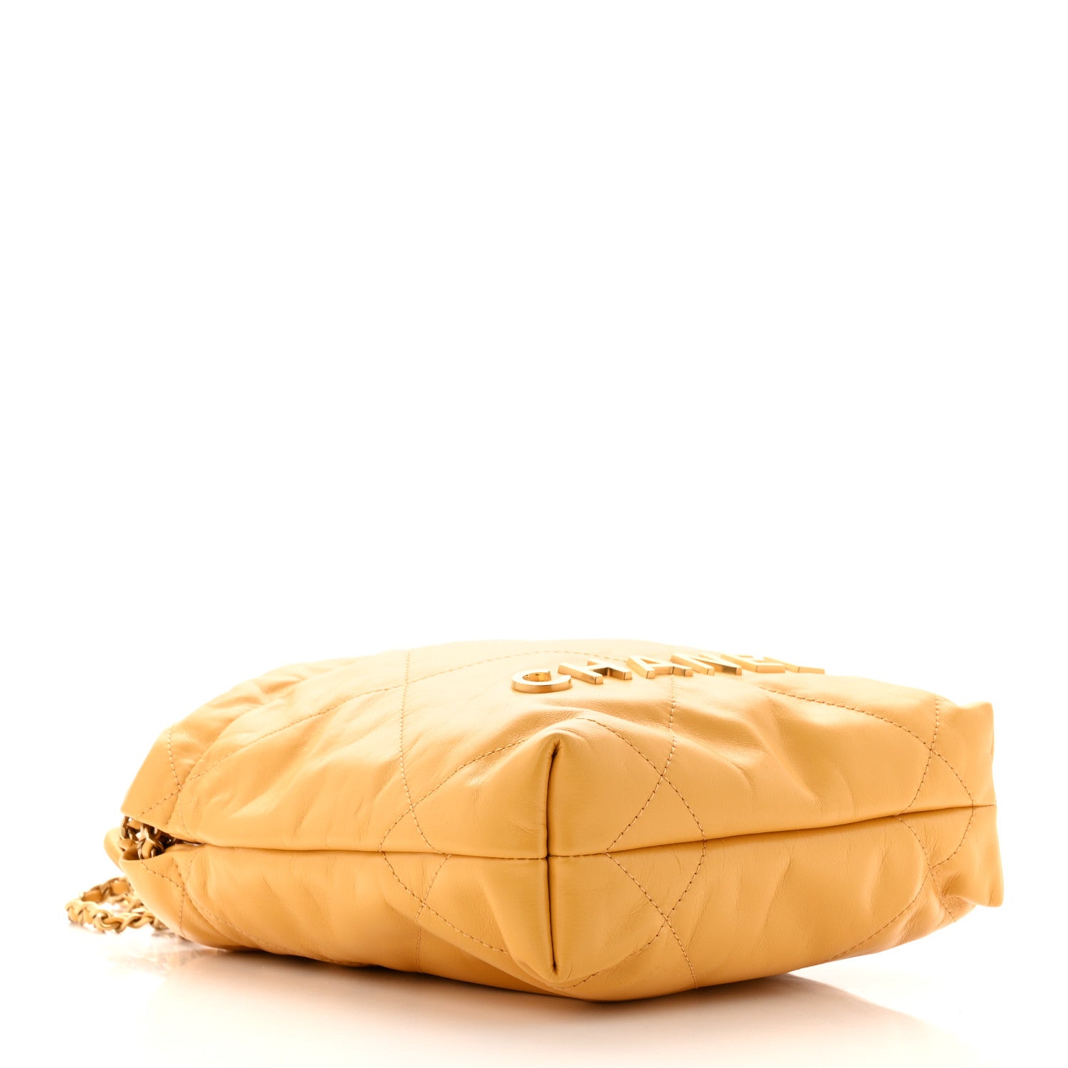 Chanel Shiny Calfskin Quilted Mini Chanel 22 Yellow 4 of 11