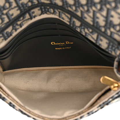 Christian Dior Oblique Saddle Chain Pouch Blue 5 of 9